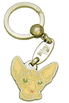 SPHYNX CAT CREAM - pet ID tag, dog ID tags, pet tags, personalized pet tags MjavHov - engraved pet tags online